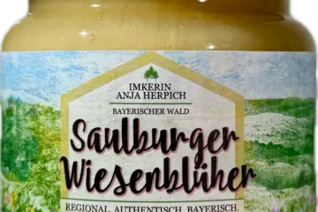 Glas Saulburger Wiesenblüher, cremig gerührter Blütenhonig
