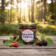 Aitrachtaler Waldhonig im Glas aus dem Bayerischen Wald