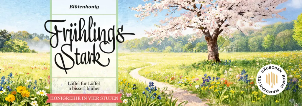 Begleitkarte zur Honigreihe FrühlingsStark
