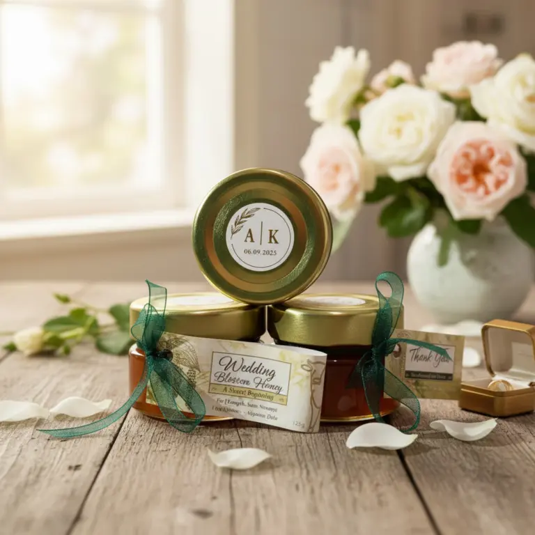 Hochzeitshonig als personalisiertes Gastgeschenk